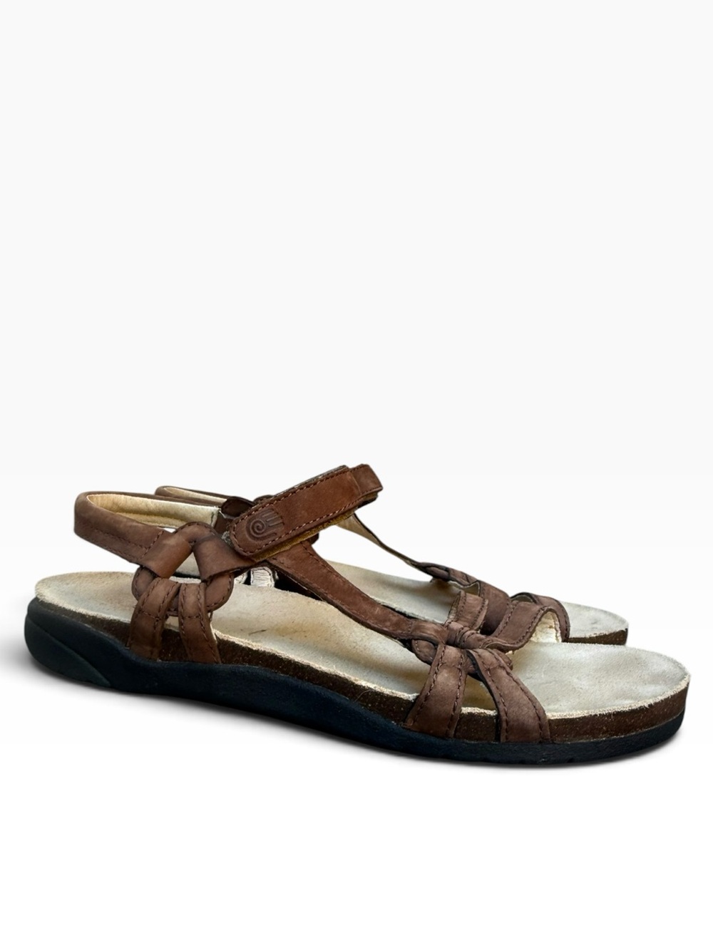Teva Ventura Cork Sandals Tan Leather Strappy Comfort Women Size 9
